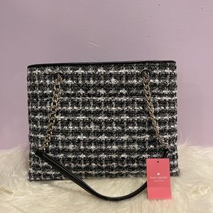 Kate Spade Natalia Tweed Black Multi Tote